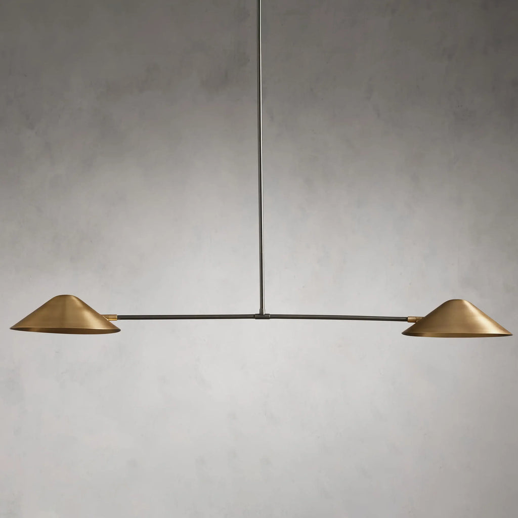 Simms 2-Light Linear Chandelier by Bling Lighting Studio