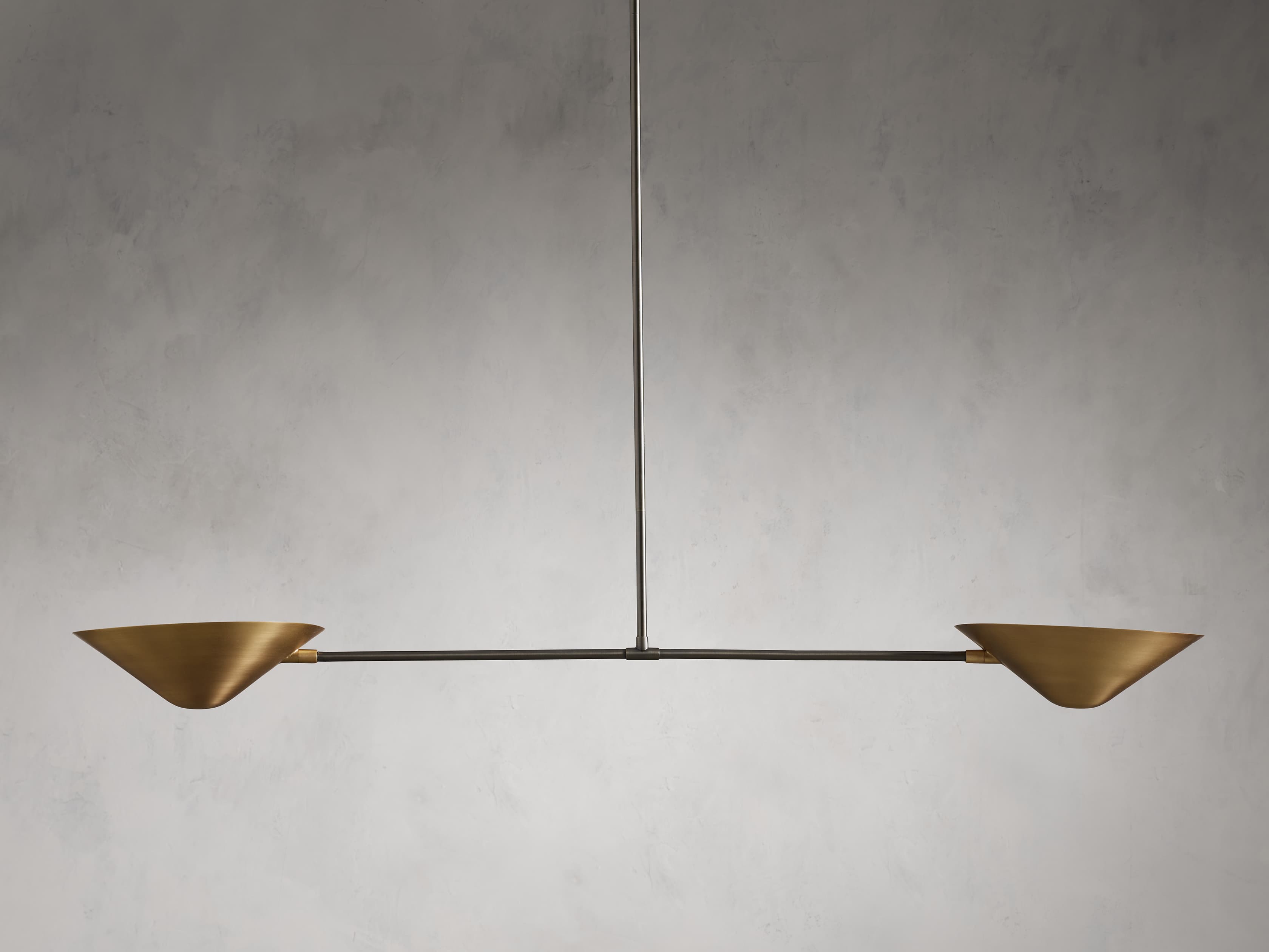 Simms 2-Light Linear Chandelier by Bling Lighting Studio