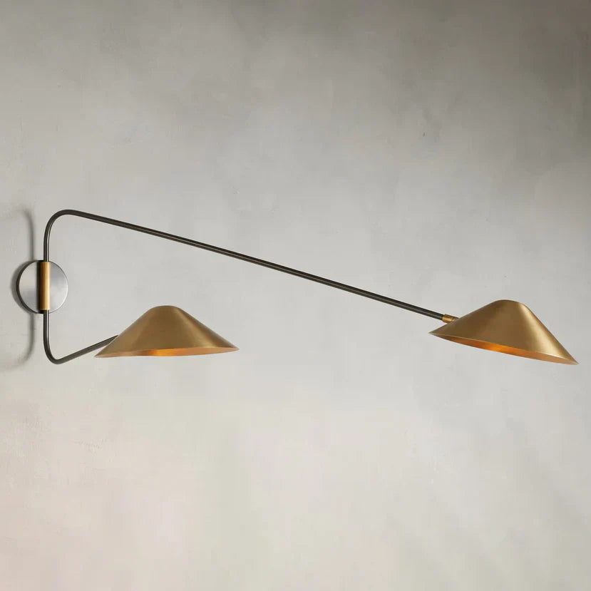 Simms Long Arm 2-Light Wall Sconce by Bling Lighting Studio