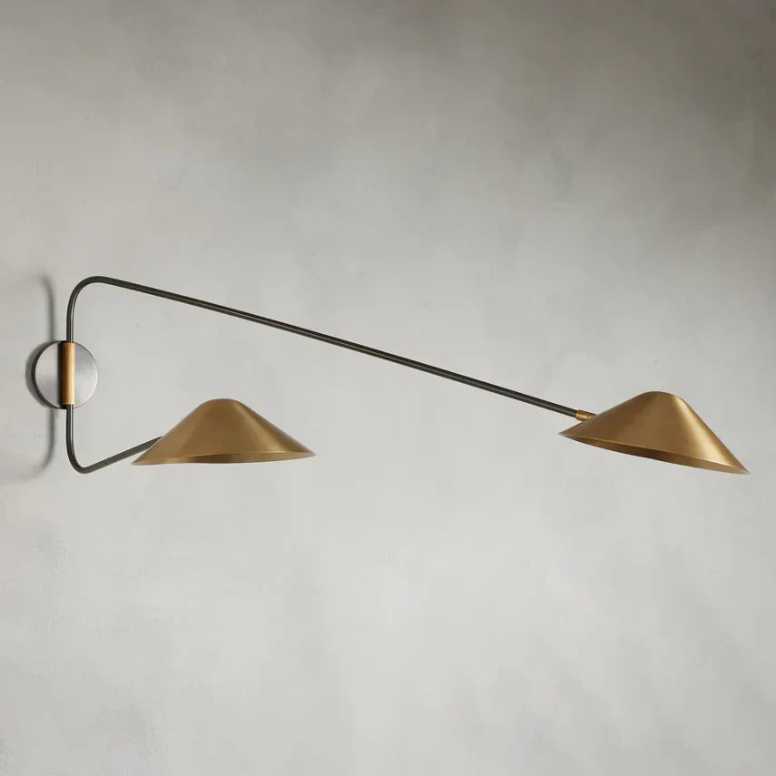 Simms Long Arm 2-Light Wall Sconce by Bling Lighting Studio
