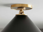 Arno Small Flushmount in Black by Bling Lighting Studio