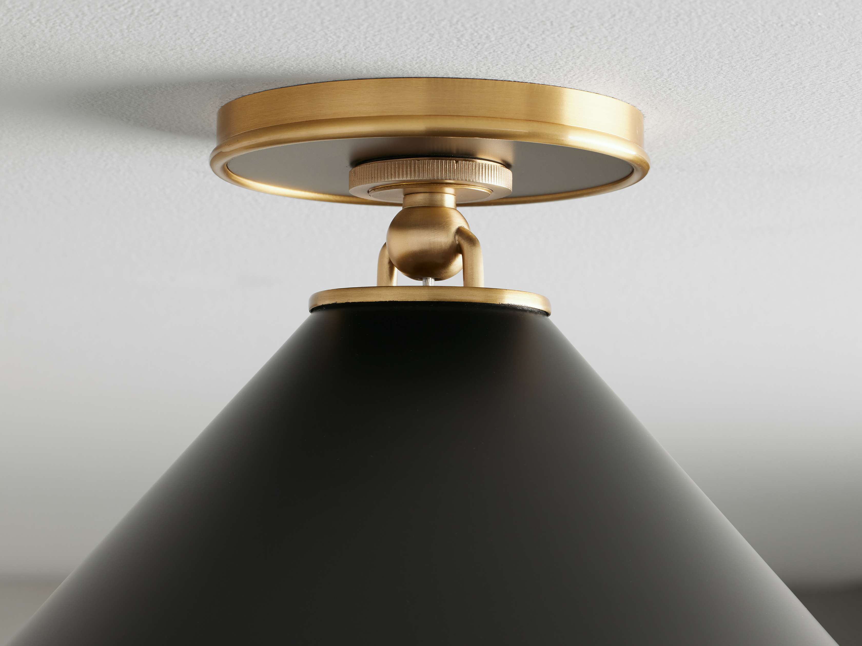 Arno Small Flushmount in Black by Bling Lighting Studio