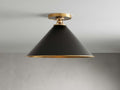 Arno Small Flushmount in Black by Bling Lighting Studio