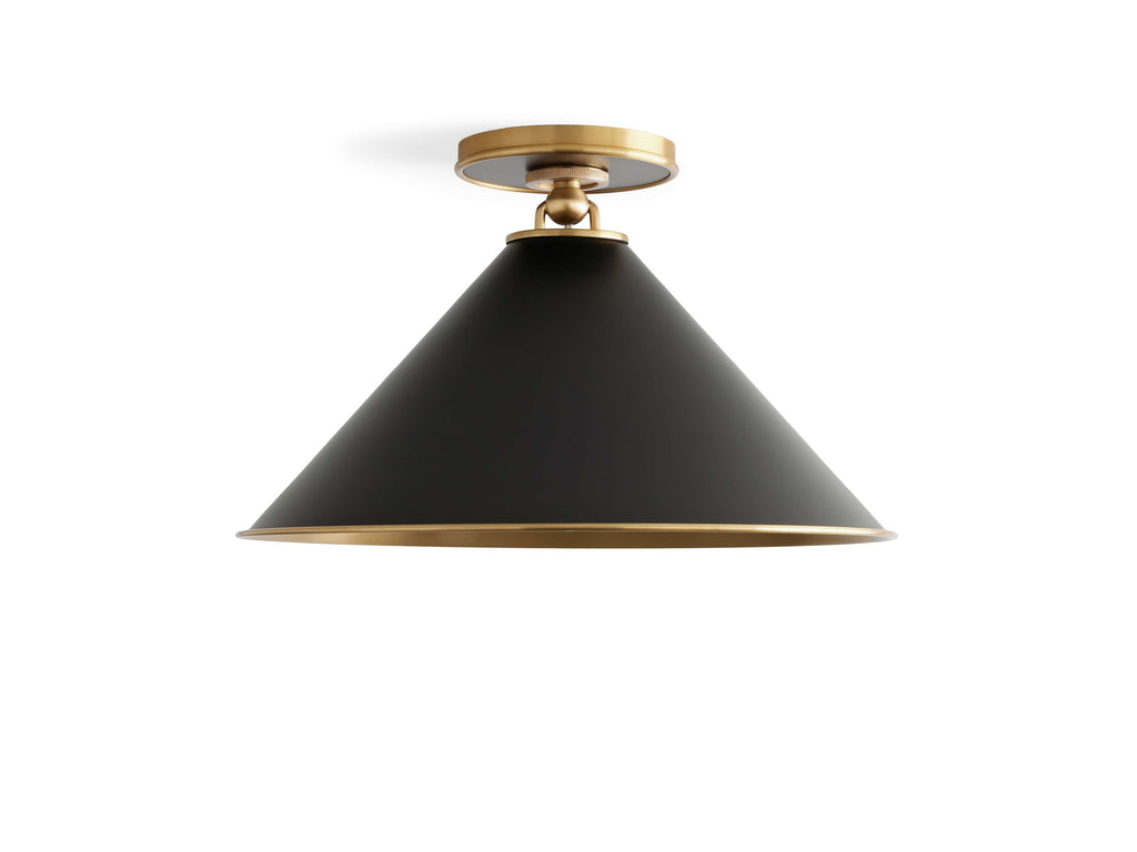 Arno Small Flushmount in Black by Bling Lighting Studio