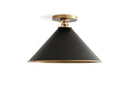 Arno Small Flushmount in Black by Bling Lighting Studio