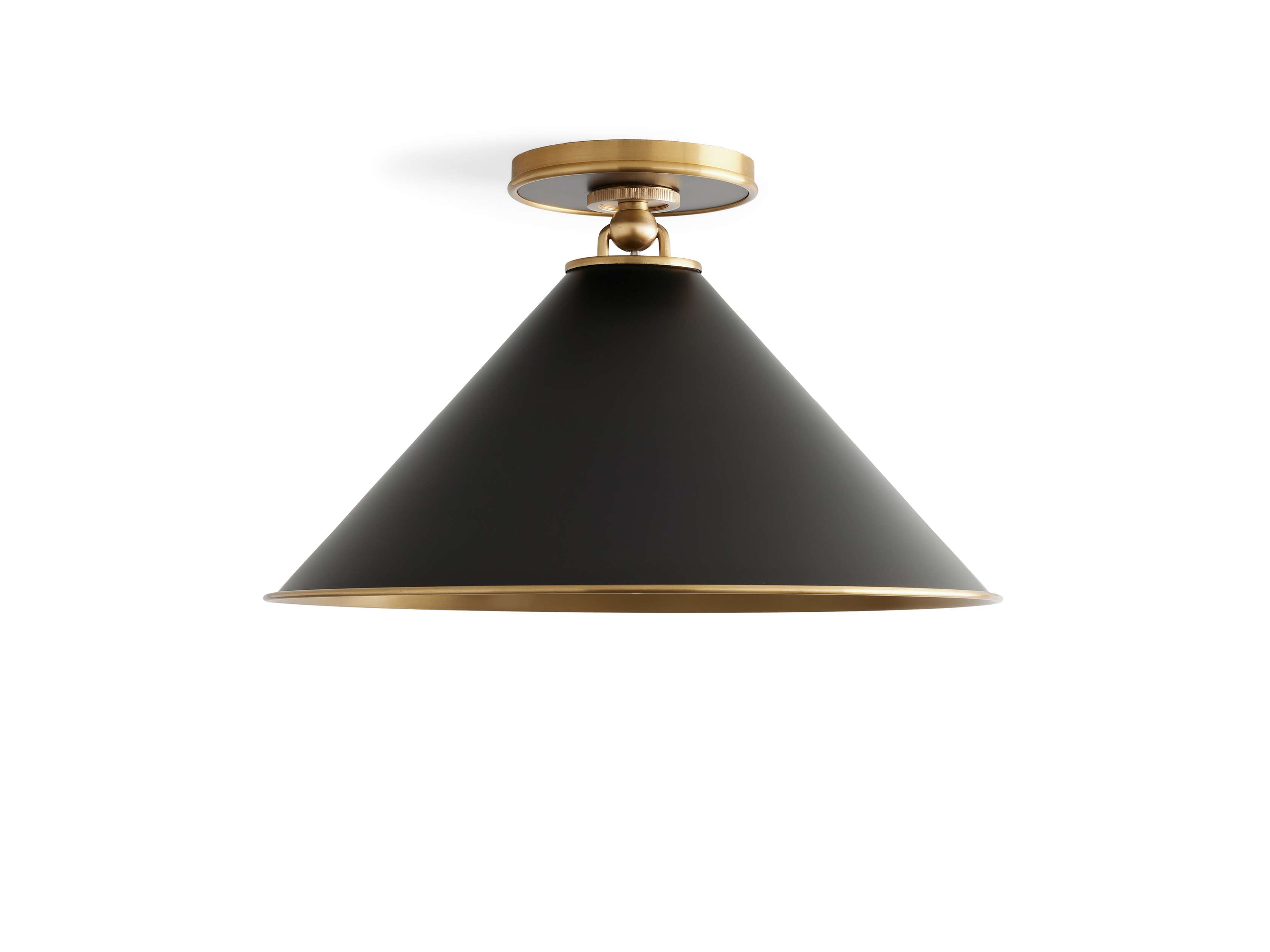 Arno Small Flushmount in Black by Bling Lighting Studio