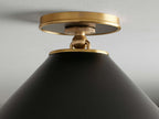 Arno Large Flushmount in Black by Bling Lighting Studio