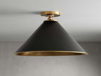 Arno Large Flushmount in Black by Bling Lighting Studio