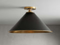 Arno Large Flushmount in Black by Bling Lighting Studio