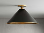 Arno Large Flushmount in Black by Bling Lighting Studio