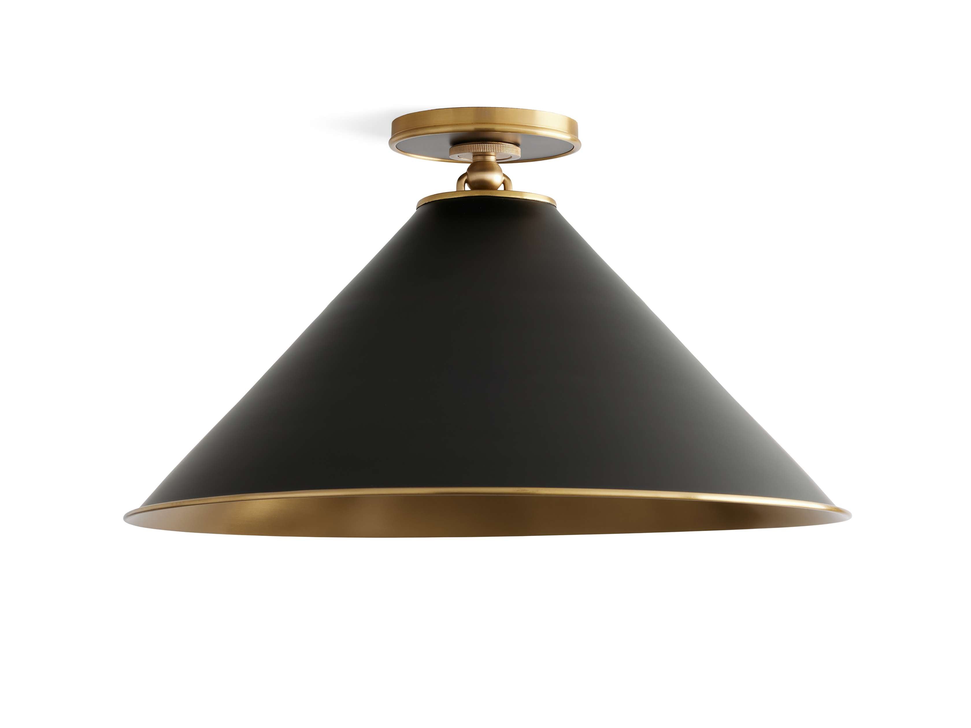 Arno Large Flushmount in Black by Bling Lighting Studio