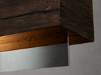 Lena Linear Wood Glass Chandelier 47'' 62" 72"L by Bling Lighting Studio