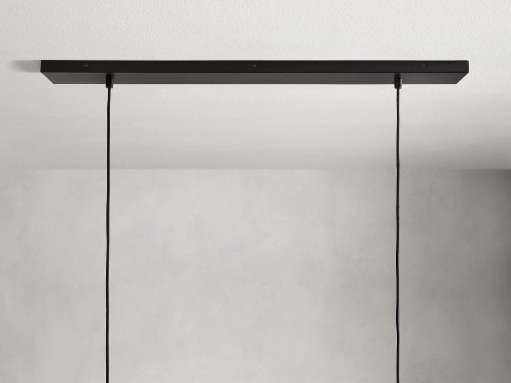 Lena Linear Wood Glass Chandelier 47'' 62" 72"L by Bling Lighting Studio