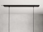 Lena Linear Wood Glass Chandelier 47'' 62" 72"L by Bling Lighting Studio