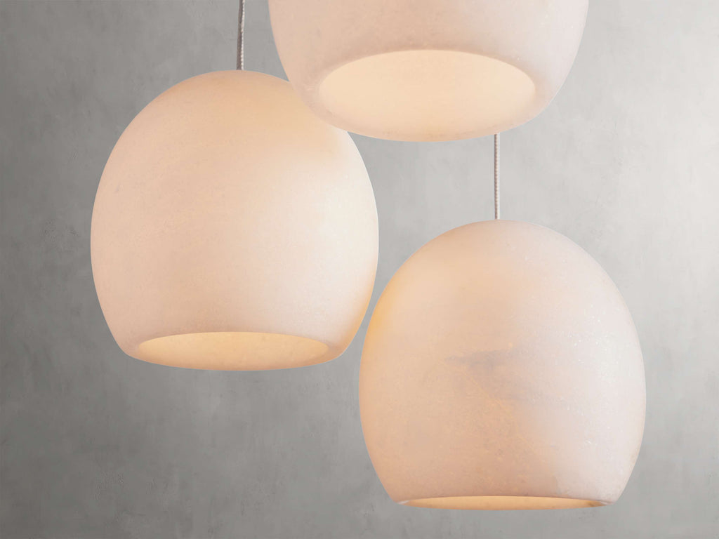 Arica Alabaster Round Chandelier by Bling Lighting Studio