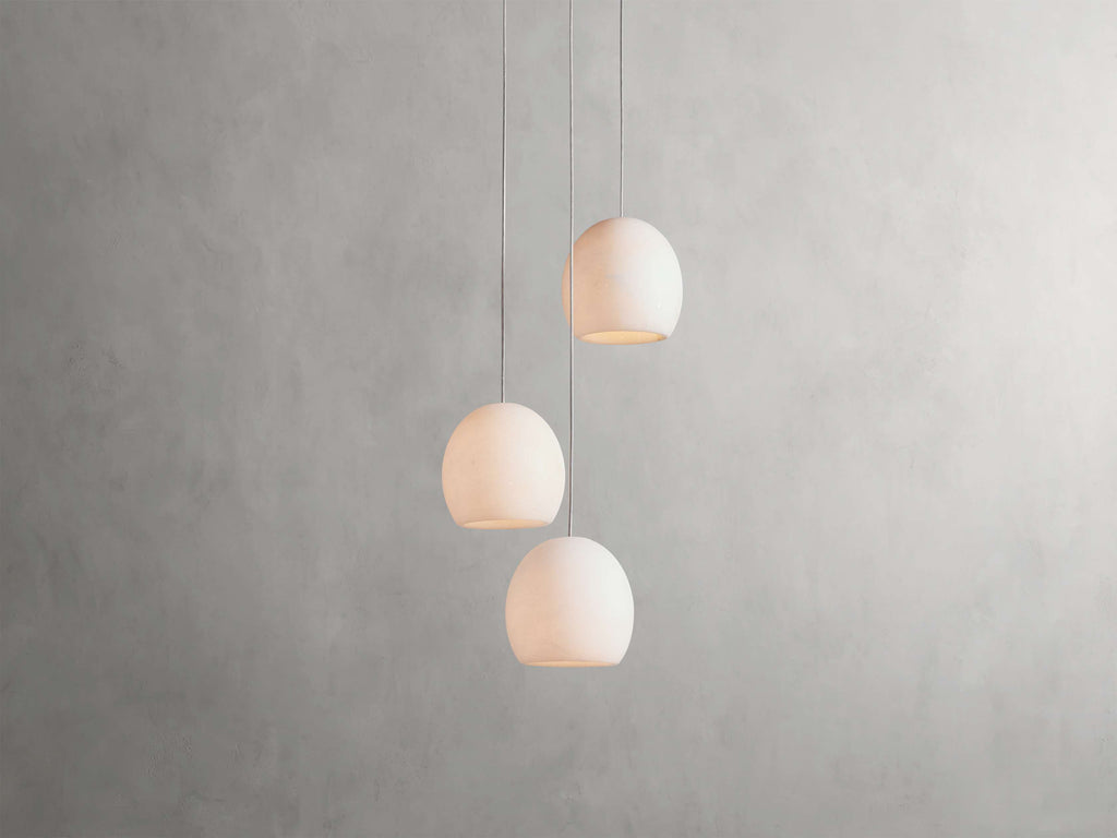 Arica Alabaster Round Chandelier by Bling Lighting Studio
