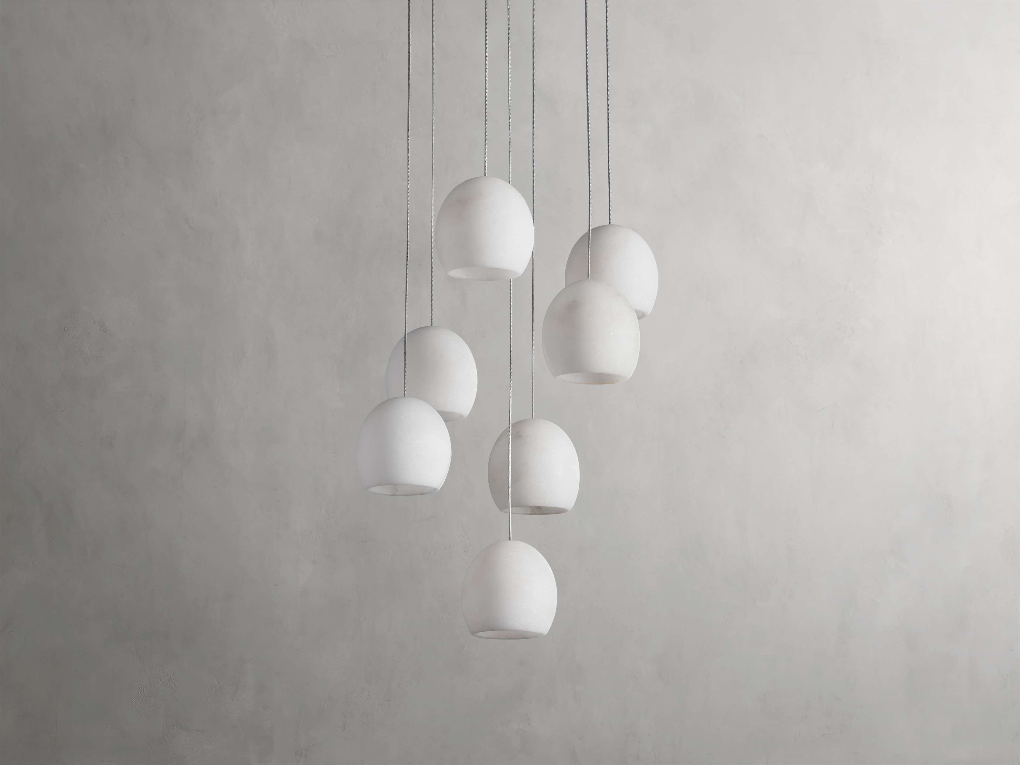 Arica Alabaster Round Chandelier by Bling Lighting Studio