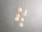 Arica Alabaster Round Chandelier by Bling Lighting Studio