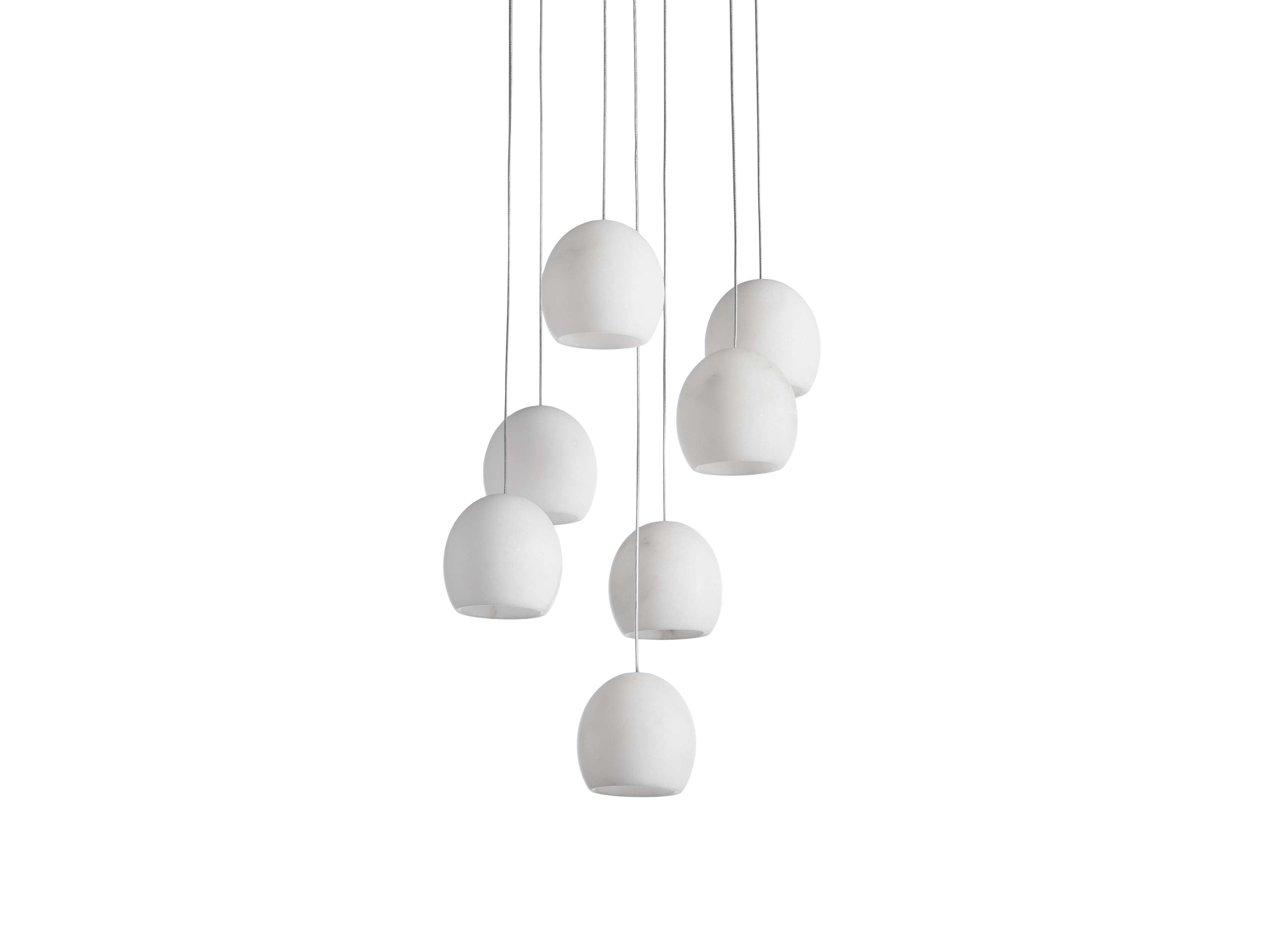 Arica Alabaster Round Chandelier by Bling Lighting Studio