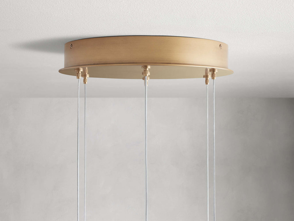 Arica Alabaster Round Chandelier by Bling Lighting Studio
