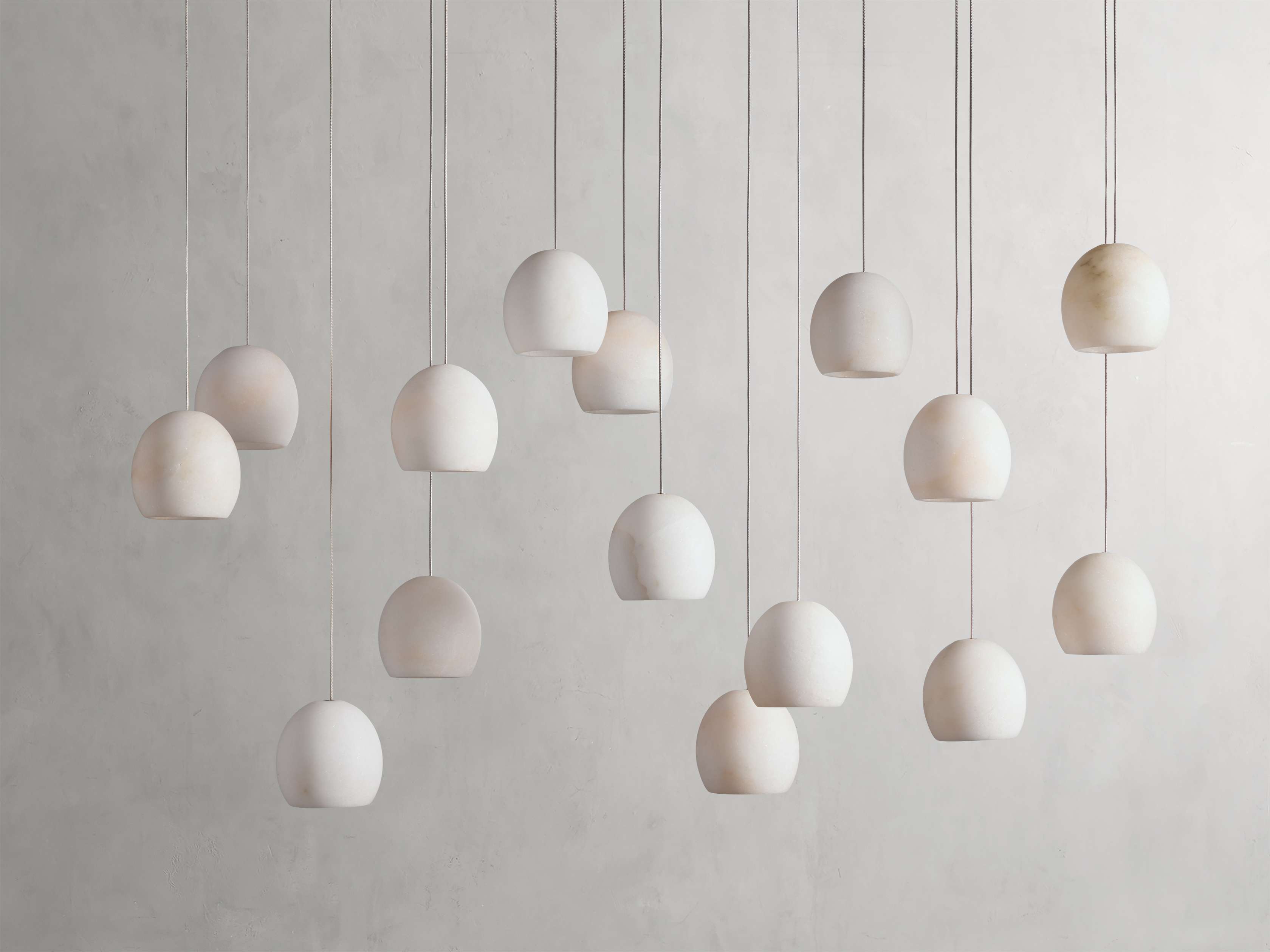 Arica Alabaster Rectangular Chandelier by Bling Lighting Studio