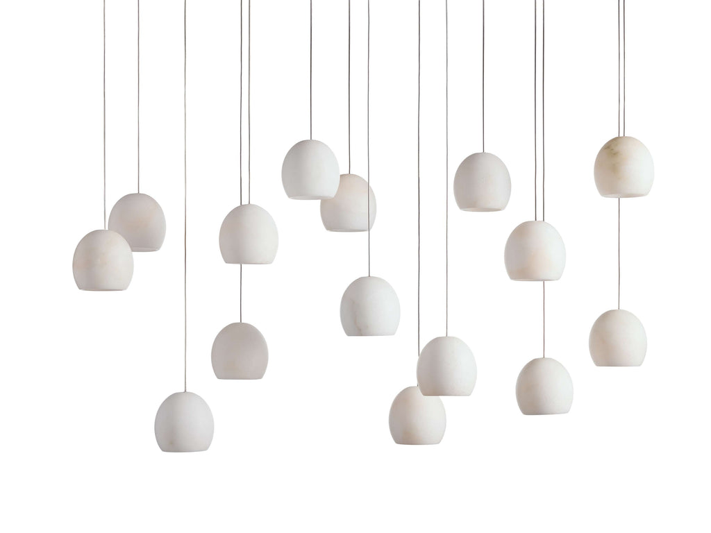 Arica Alabaster Rectangular Chandelier by Bling Lighting Studio