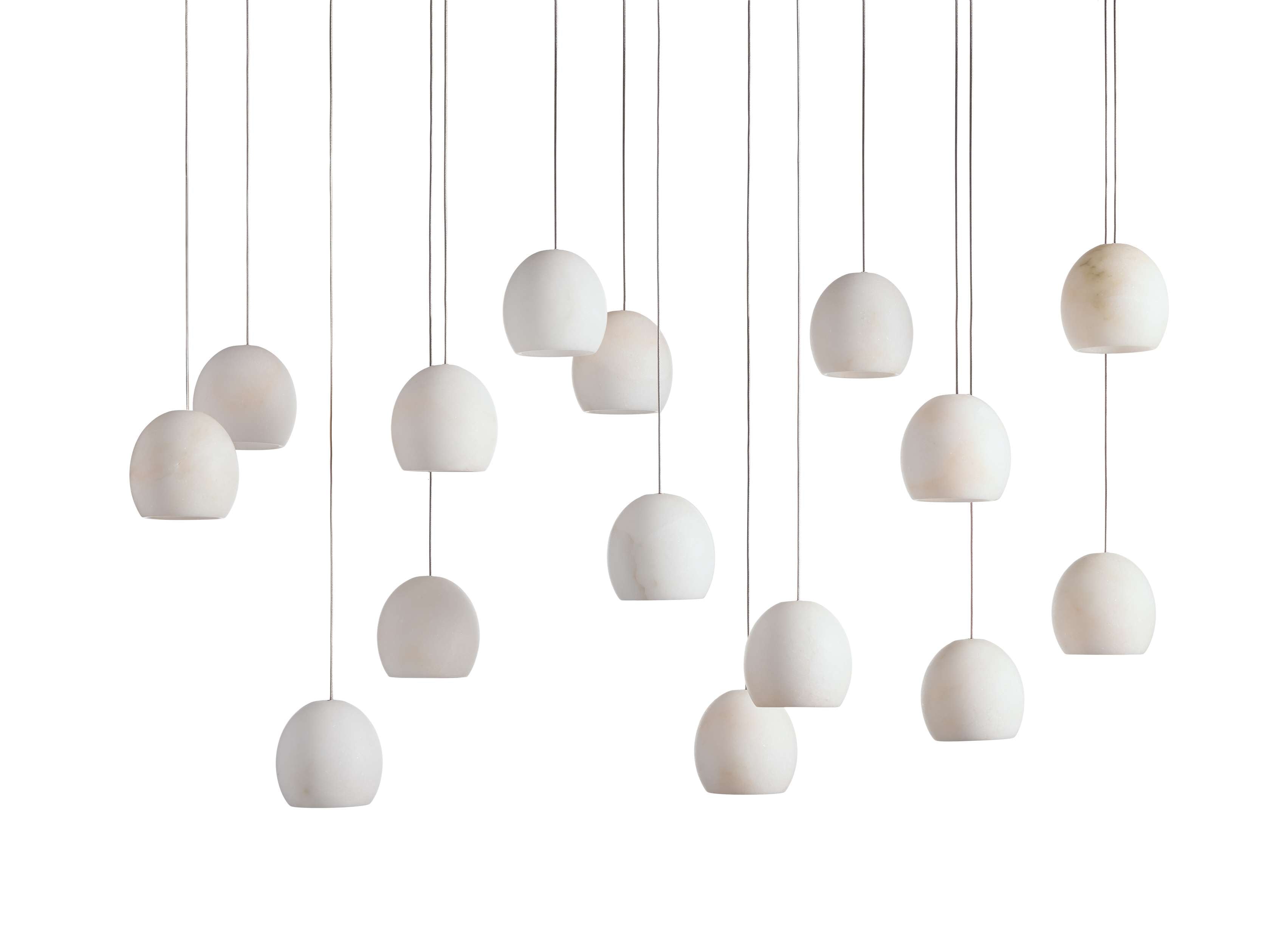 Arica Alabaster Rectangular Chandelier by Bling Lighting Studio