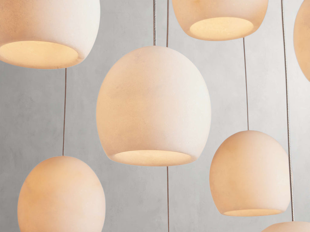 Arica Alabaster Rectangular Chandelier by Bling Lighting Studio