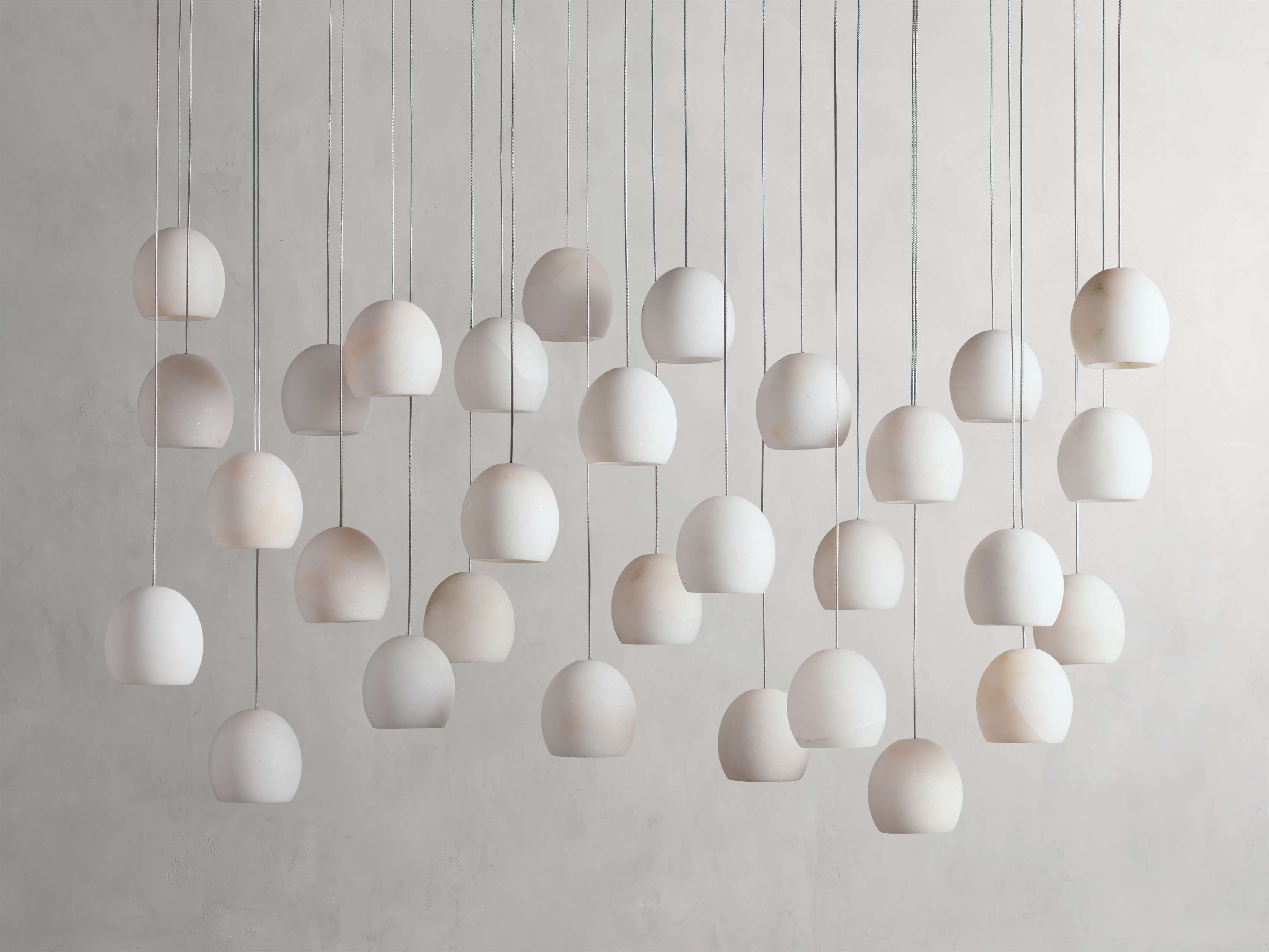 Arica Alabaster Rectangular Chandelier by Bling Lighting Studio