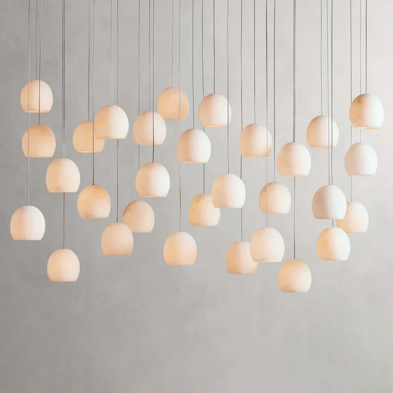 Arica Alabaster Rectangular Chandelier by Bling Lighting Studio