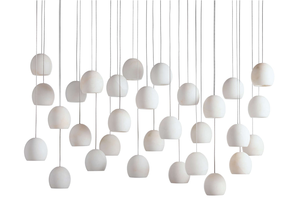 Arica Alabaster Rectangular Chandelier by Bling Lighting Studio