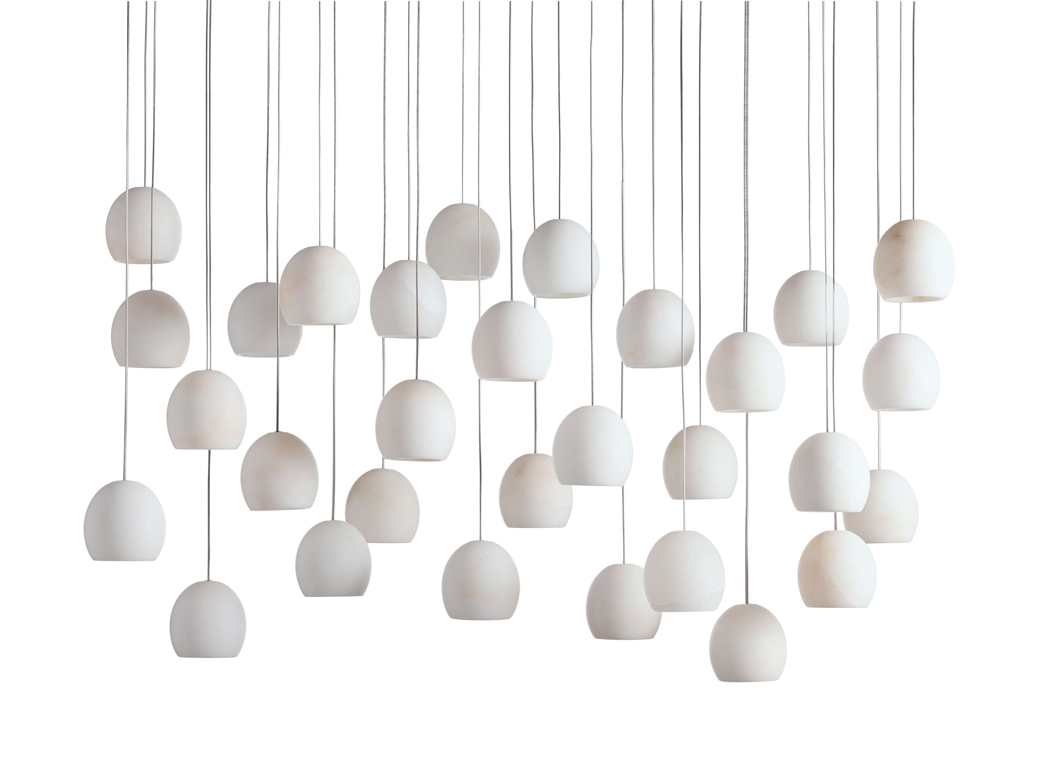 Arica Alabaster Rectangular Chandelier by Bling Lighting Studio