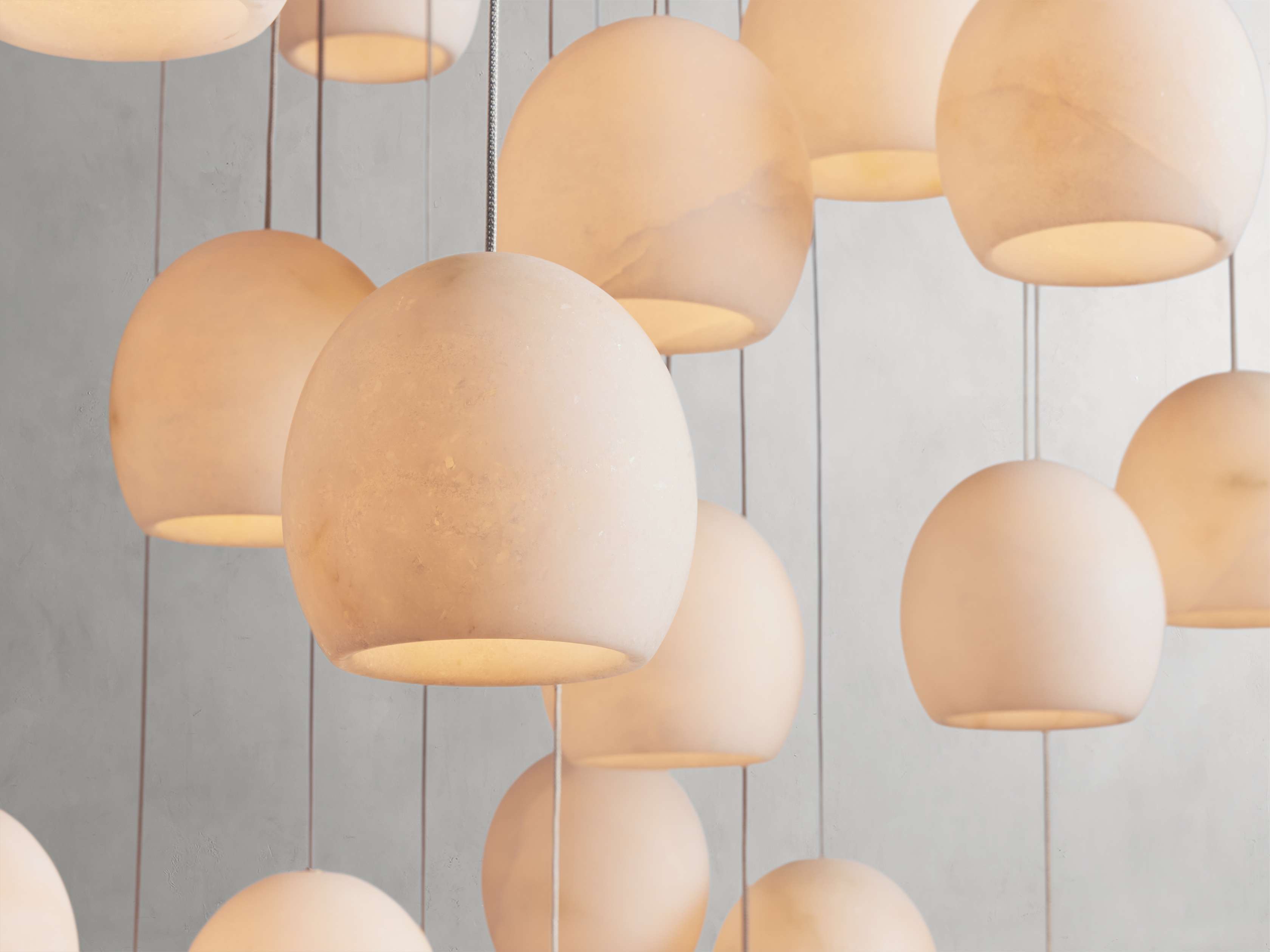 Arica Alabaster Round Chandelier by Bling Lighting Studio