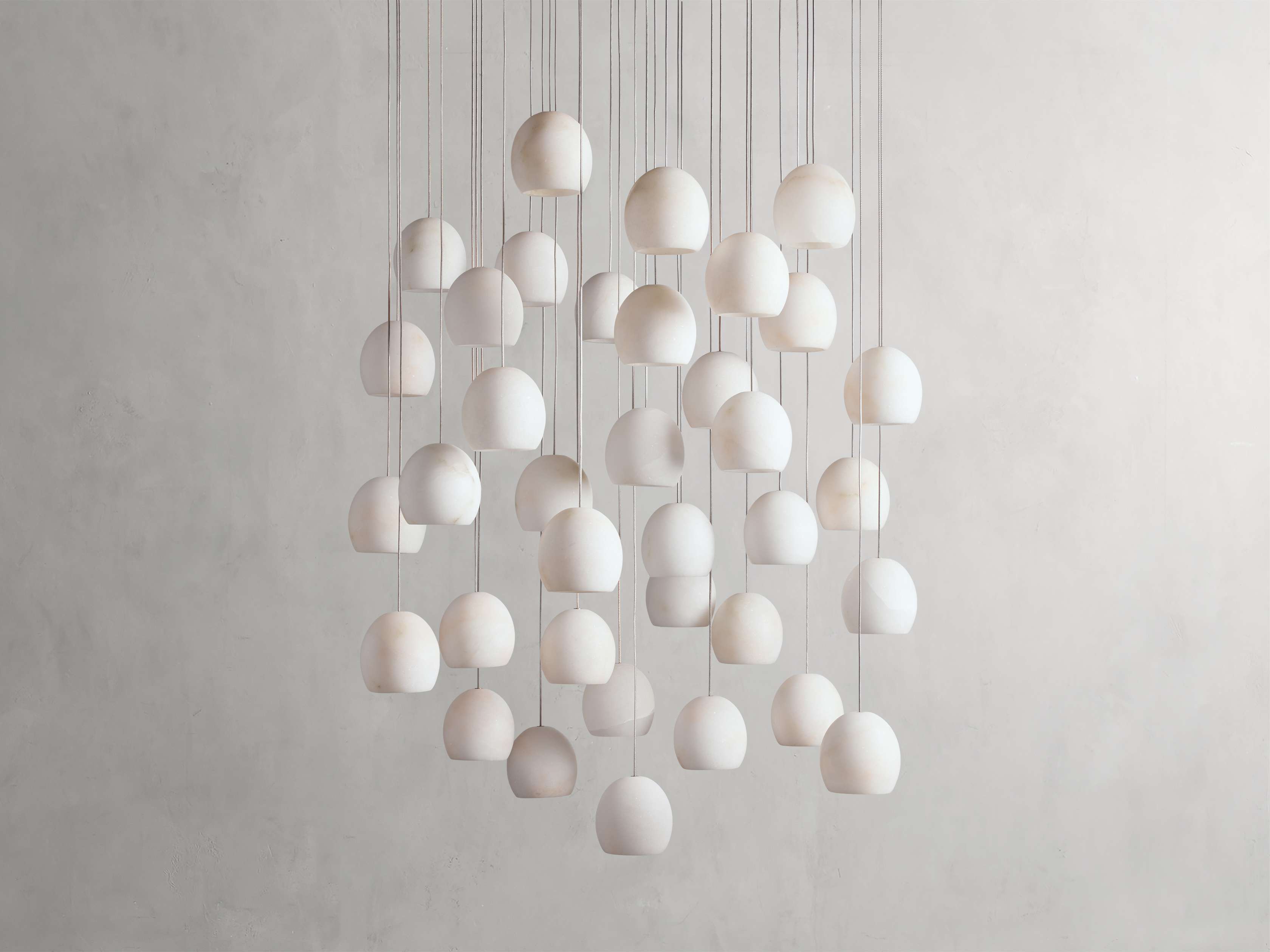 Arica Alabaster Round Chandelier by Bling Lighting Studio