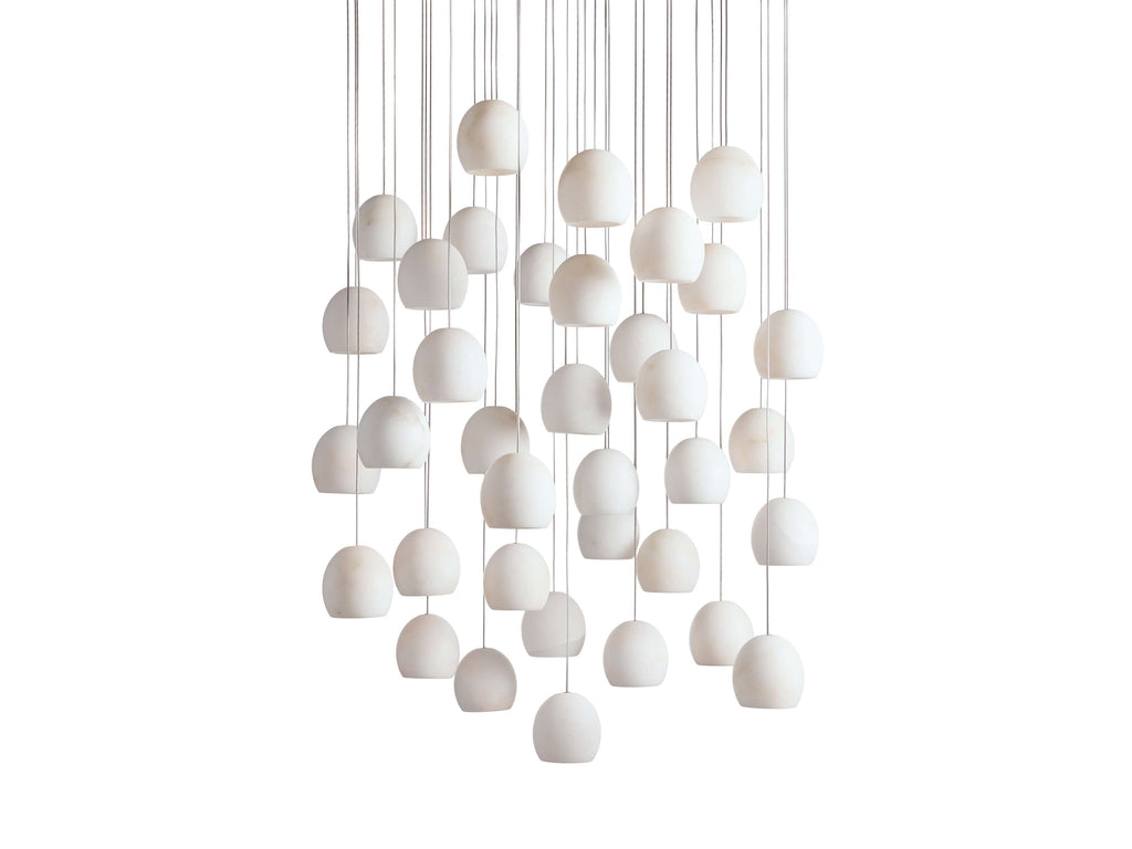 Arica Alabaster Round Chandelier by Bling Lighting Studio