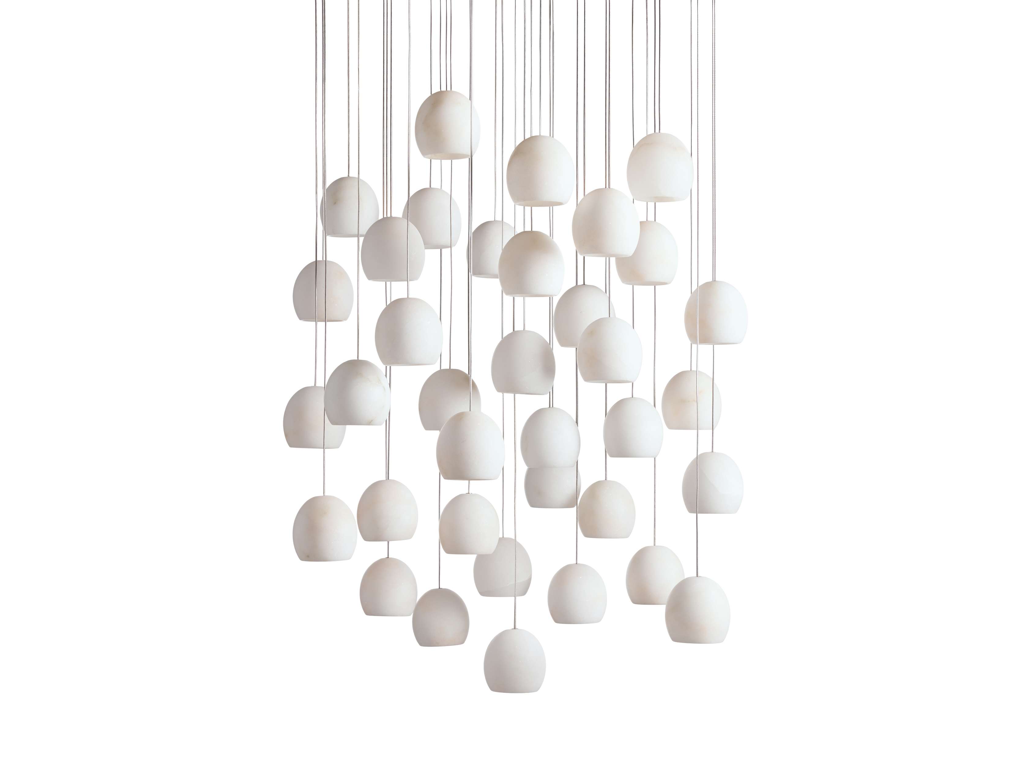 Arica Alabaster Round Chandelier by Bling Lighting Studio