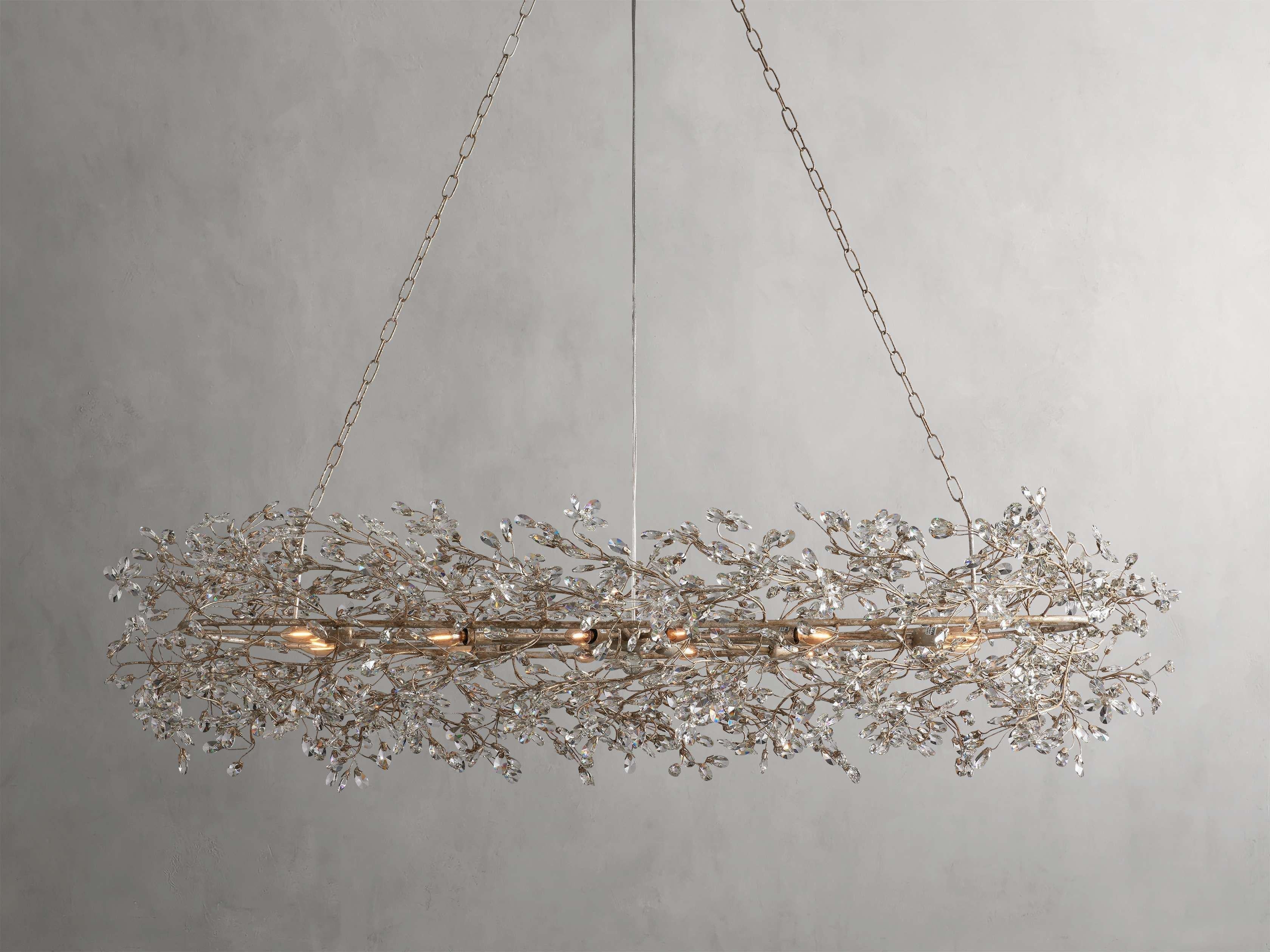 Fiore Oval Chandelier by Bling Lighting Studio