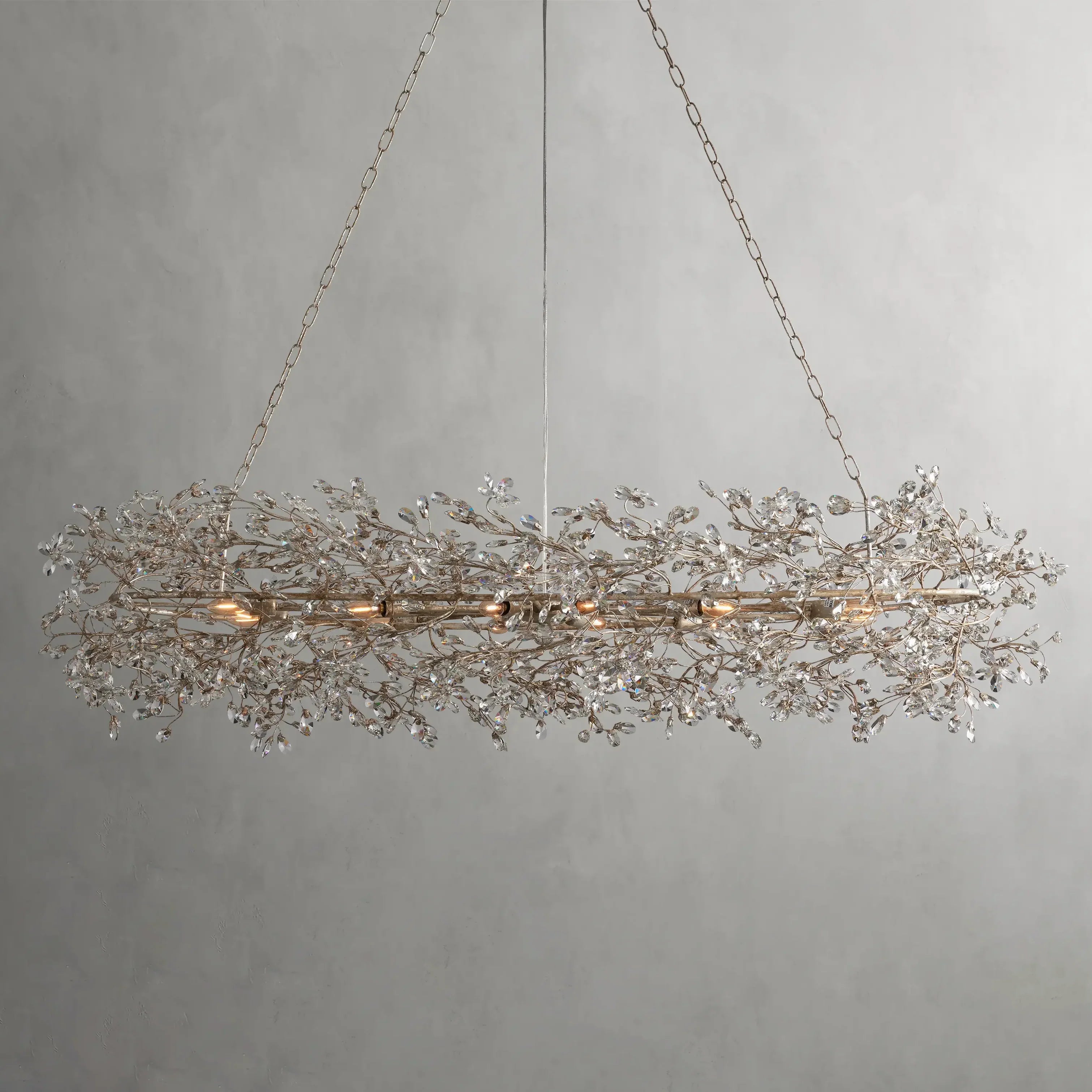 Fiore Oval Chandelier by Bling Lighting Studio