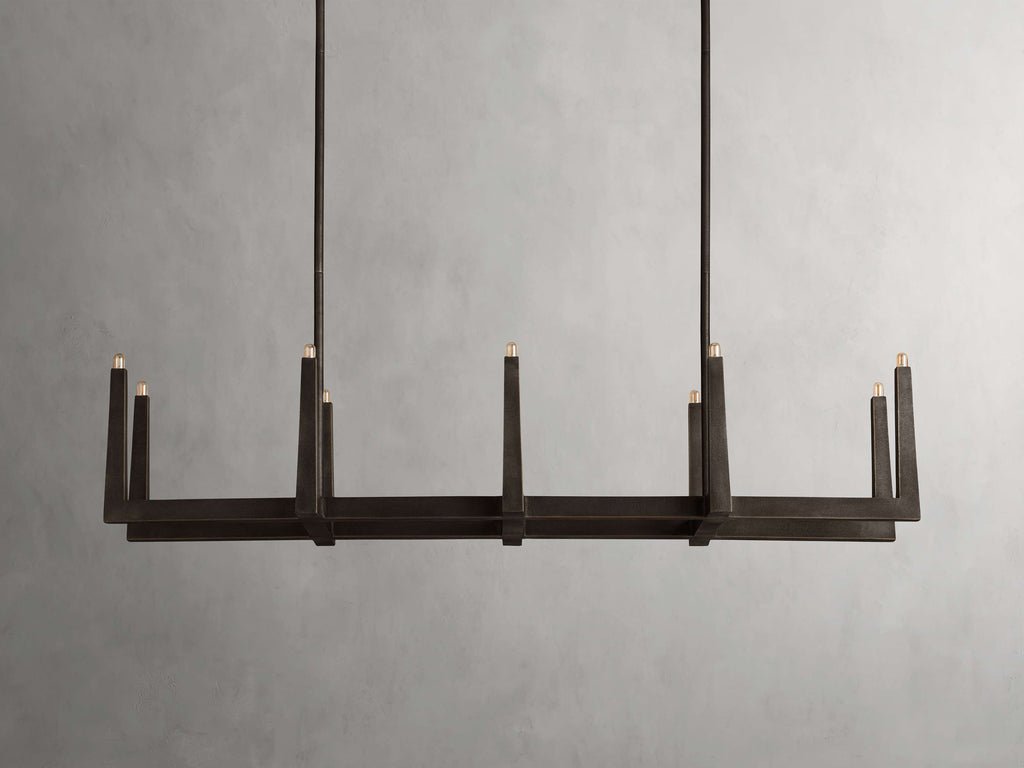 Emmet Linear Chandelier by Bling Lighting Studio