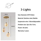 Moonshade Alabaster Disc Stairwell Lighting Chandelier
