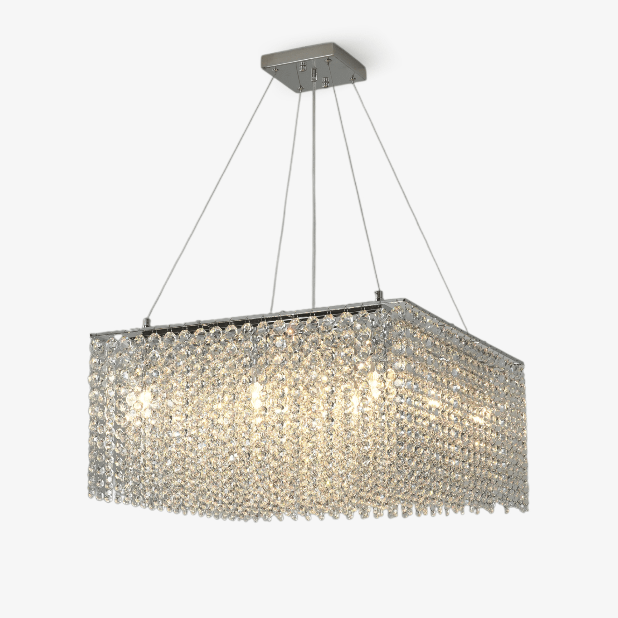 Crystal Frame Chandelier by Bling Lighting Studio
