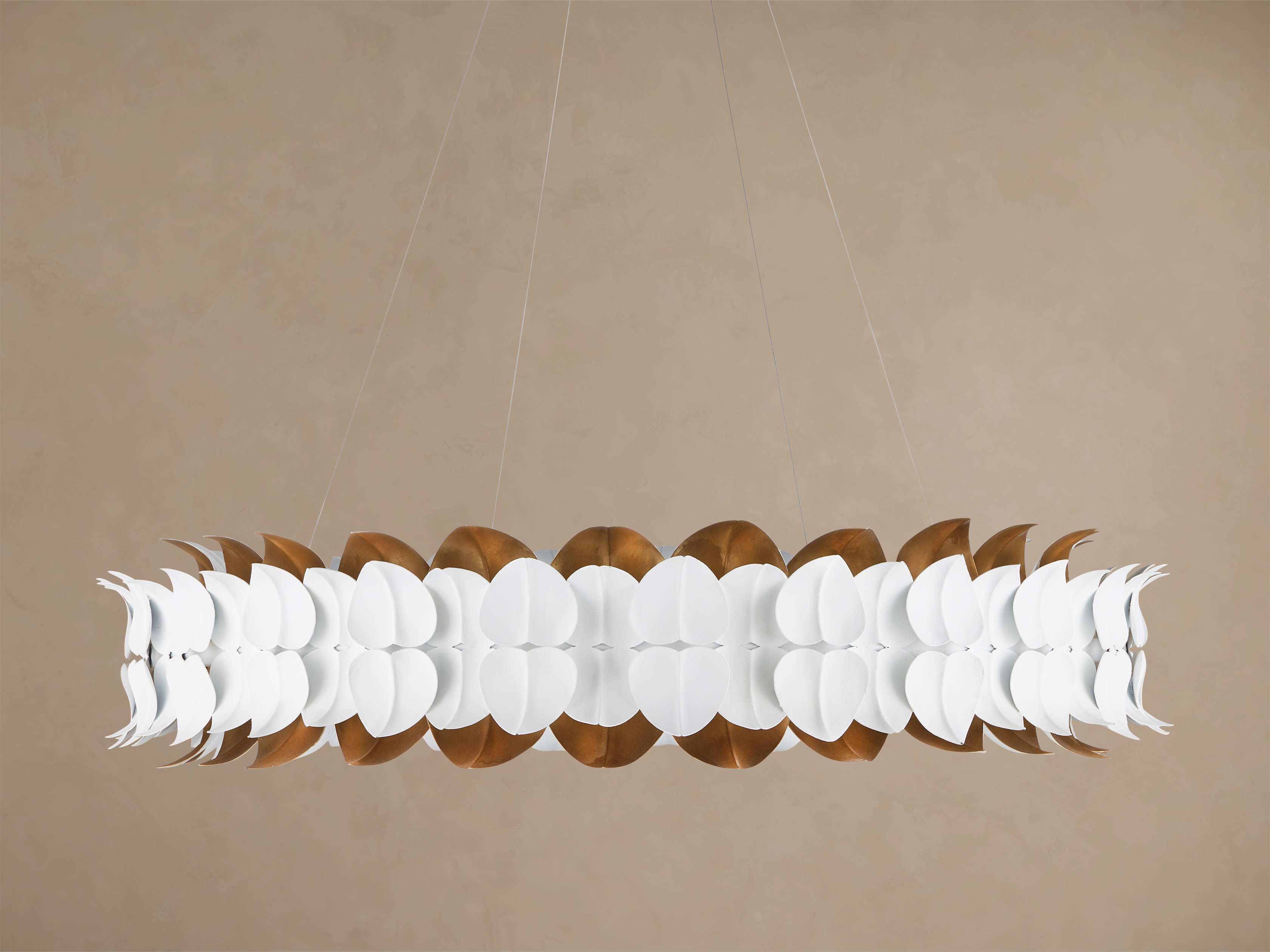 Darla Hand sculpted Leaves Chandelier 39''D by Bling Lighting Studio