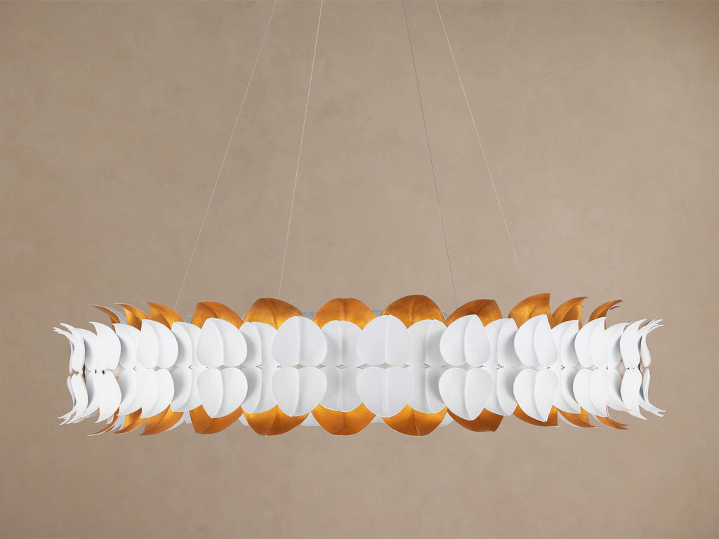 Darla Hand sculpted Leaves Chandelier 39''D by Bling Lighting Studio