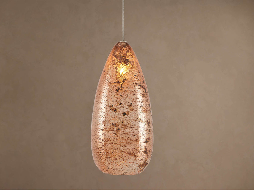 Edda Cascade Teardrop Mercury Glass Pendant by Bling Lighting Studio
