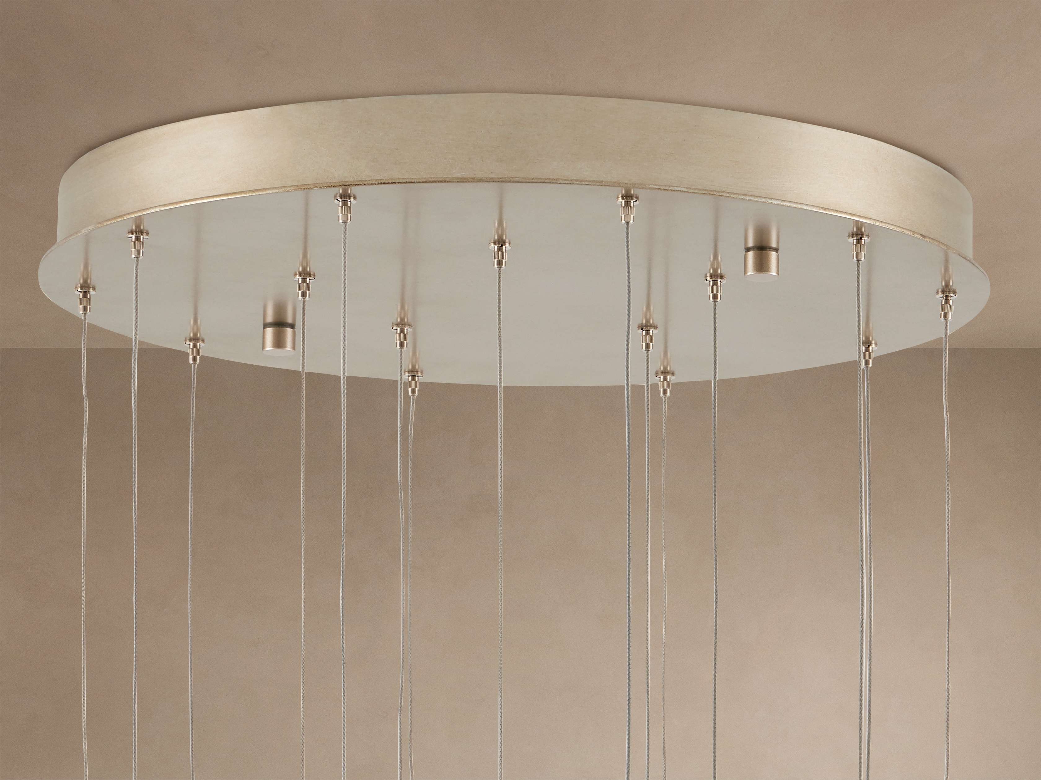 Edda Cascade Teardrop Mercury Glass Round Chandelier 23'' 35''D by Bling Lighting Studio