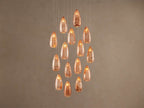Edda Cascade Teardrop Mercury Glass Round Chandelier 23'' 35''D by Bling Lighting Studio