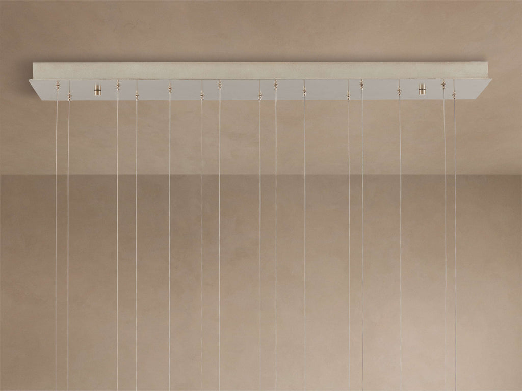 Edda Cascade Teardrop Mercury Glass Linear Chandelier 48'' 54''L by Bling Lighting Studio