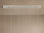 Edda Cascade Teardrop Mercury Glass Linear Chandelier 48'' 54''L by Bling Lighting Studio