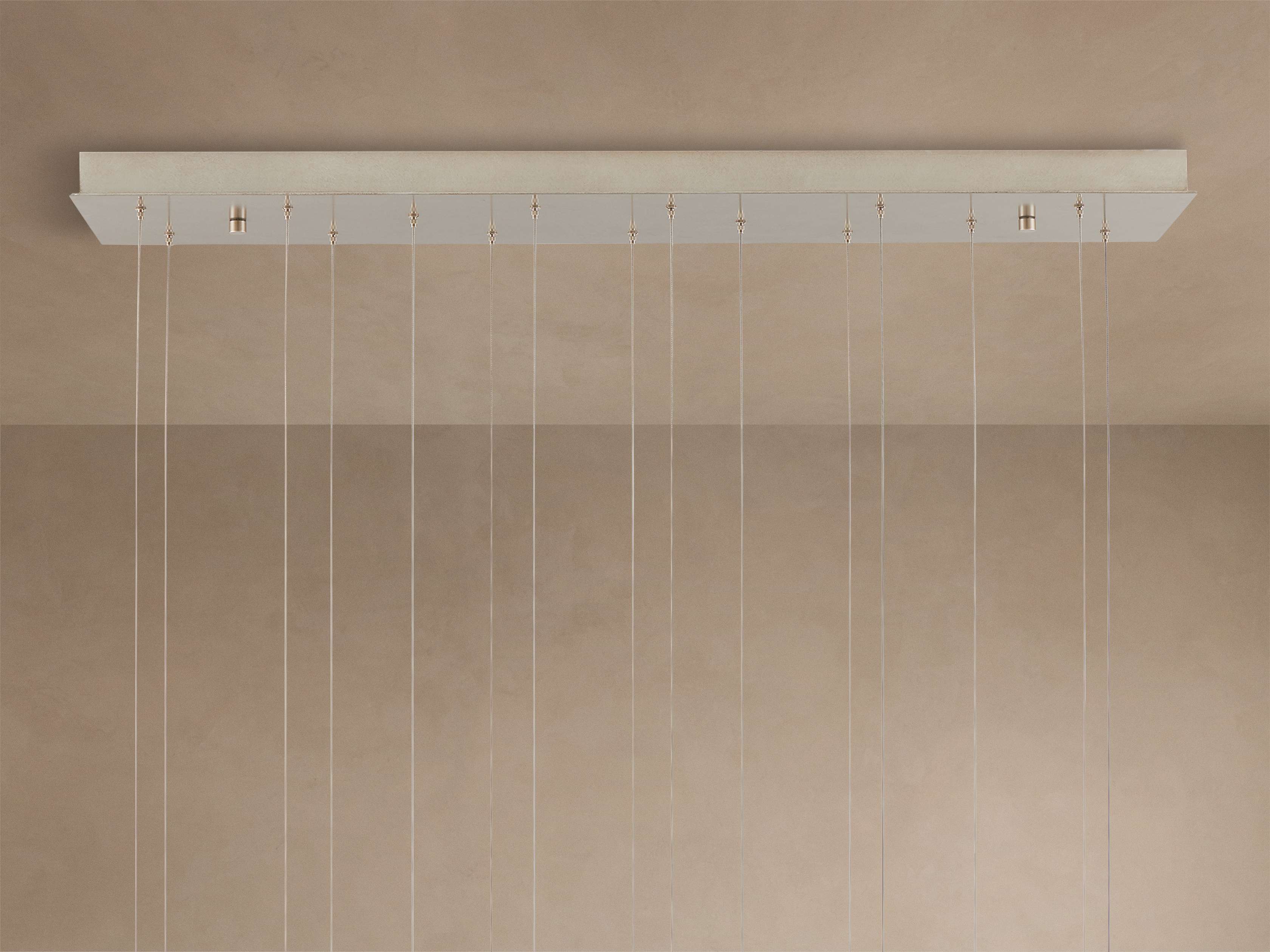 Edda Cascade Teardrop Mercury Glass Linear Chandelier 48'' 54''L by Bling Lighting Studio