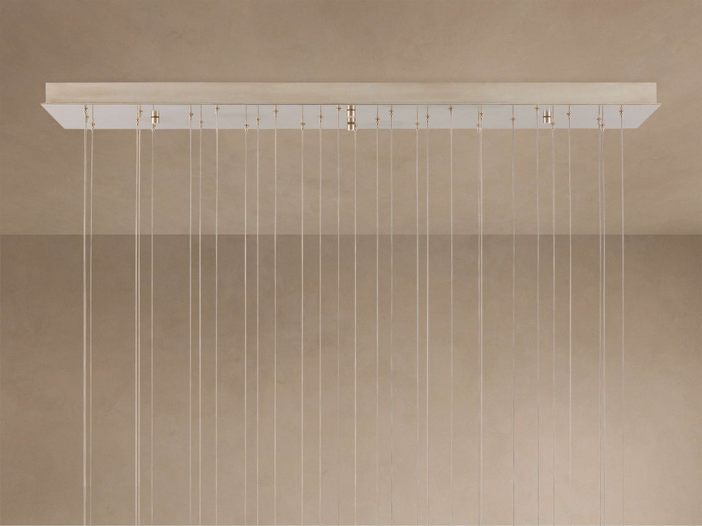 Edda Cascade Teardrop Mercury Glass Linear Chandelier 48'' 54''L by Bling Lighting Studio